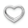 Rhodium Over 14k White Gold Mini Floating Heart Slide Pendant