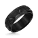 8mm Step-Edge Diagonal-Cut Comfort Fit Band in Black Tungsten Carbide
with Wire Brush Finish