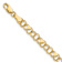 10k Yellow Gold 4mm Double Link Heart Charm Bracelet
