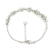 Green Lab Created Emerald and Lab Created White Sapphire Halo Rhodium
Over Sterling Silver Bracelet