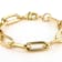 Paperclip Link Bracelet In 18K Gold Over Bronze