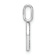 14K White Gold Diamond Lower Case Letter E Initial Pendant