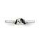 Rhodium Over Sterling Silver Black and White Enameled Puppy Children's Ring