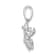 Rhodium Over Sterling Silver Polished Frog Pendant