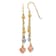 14K Yellow Gold, 14K White Gold and 14K Rose Gold Diamond-Cut Puff Heart
Dangle Earrings
