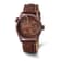 Charles Hubert Men's Stainless Steel Brown Dial Dual Time Watch