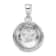 Rhodium Over 14k White Gold Polished and Textured Open-backed Volleyball Pendant