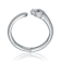 Emerald Color CZ Panther Hinged Cuff Bracelet In Sterling Silver