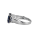 Lab Created Blue Sapphire And Cubic Zirconia Platinum Over Silver
September Birthstone Ring 4.45ctw