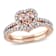 Morganite and Diamond 10K Rose Gold Ring 0.99ctw