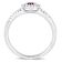 Ruby and Diamond 10K White Gold Ring 0.75ctw