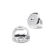 White Cubic Zirconia 14k White Gold Studs With Velvet Gift Box 4.00ctw