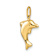 14k Yellow Gold Children's 3D Polished Dolphin Pendant