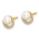 Sterling Silver Gold-tone with Freshwater Cultured Pearl and Cubic
Zirconia Earrings