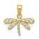10k Yellow Gold and Rhodium Over 10k Yellow Gold Cubic Zirconia
Dragonfly Charm