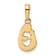 14k Two-tone Gold Diamond-Cut Mother and Baby Teardrop Pendant
