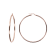 18K Rose Gold Over Sterling Silver Polished 2-1/2" Hoop Earrings