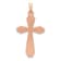 14k Rose Gold Textured and Polished Passion Cross Pendant