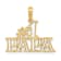 10K Yellow Gold #1 PAPA Cut-out Charm