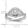 Rhodium Over 14K White Gold Lab Grown Diamond Cluster Engagement Ring 0.758ctw