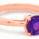Amethyst 18K Rose Gold Over Sterling Silver Ring, 0.77ctw