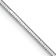 Rhodium Over 14k White Gold 0.9mm Solid Octagonal Snake Link 16 Inch Chain
