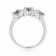 Aquamarine and Moissanite Sterling Silver 3-Stone Ring For Women