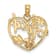 14K Two-tone Number 1 WIFE in Heart with Heart Pendant