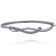 White Diamond Rhodium Over Sterling Silver Bangle Bracelet 0.11ctw