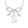 Initial S Bow CZ Necklace In Sterling Silver 0.23ctw