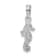 Rhodium Over Sterling Silver Polished 3D Mini Seahorse Pendant