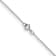 Rhodium Over 14k White Gold 0.5mm Solid Curb 16 Inch Chain