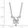 Rhodium Over Sterling Silver MLB LogoArt New York Mets N-Y Pendant Necklace