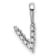 Rhodium Over 14K White Gold Lab Grown Diamond Letter V Initial Pendant