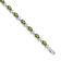 Rhodium Over 14k White Gold Floral Diamond and Peridot Bracelet