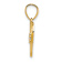 14k Yellow Gold Two Cubic Zirconia Cut-out Heart Pendant