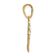 14K Yellow Gold 4-Leaf Clover Enameled Pendant