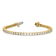 14K Yellow Gold 5.00 ct. Colorless Moissanite 4 Prong Tennis Bracelet