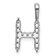 Rhodium Over 14K White Gold Lab Grown Diamond Letter H Initial Pendant