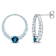 2.60ctw Sky Blue and London Blue Topaz Graduated Open Circle Earrings in
Sterling Silver