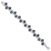 Rhodium Over Sterling Silver 7-9mm Black Freshwater Cultured Pearl And
Glass Beaded Bracelet