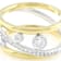 Round Moissanite Solitaire Ring In Two-Tone Gold