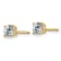 14K Yellow Gold 1/2ct. 4.0mm Round D E F Pure Light Moissanite Earrings