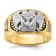 10K Two-tone Yellow and White Gold Men's Enameled and Diamond 32nd
Scottish Rite Masonic Ring