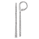 Rhodium Over Sterling Silver Graduated Cubic Zirconia Dangle Leverback Earrings