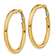 14k Yellow Gold Polished 1 3/4" Round Hoop Earrings
