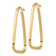 14k Yellow Gold 1 7/16" Polished Triangle Hoop Earrings
