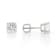 Certified White Lab-Grown Diamond H-I SI 14k White Gold Stud Earrings 1.50ctw