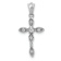 Rhodium Over 14k White Gold Diamond Cross Pendant