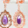 Amethyst and CZ 6.95 Ctw Pear 18K Rose Gold Over Sterling Silver Center
Design Earrings Jewelry
